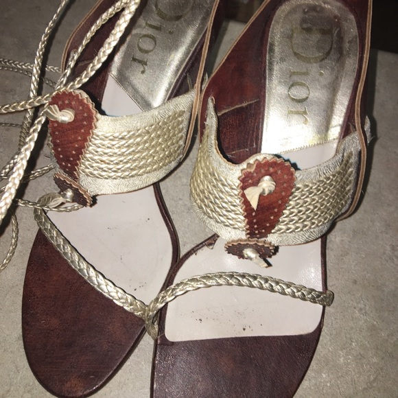 Authentic Christian Dior Wrap Sandals - Picture 1 of 3